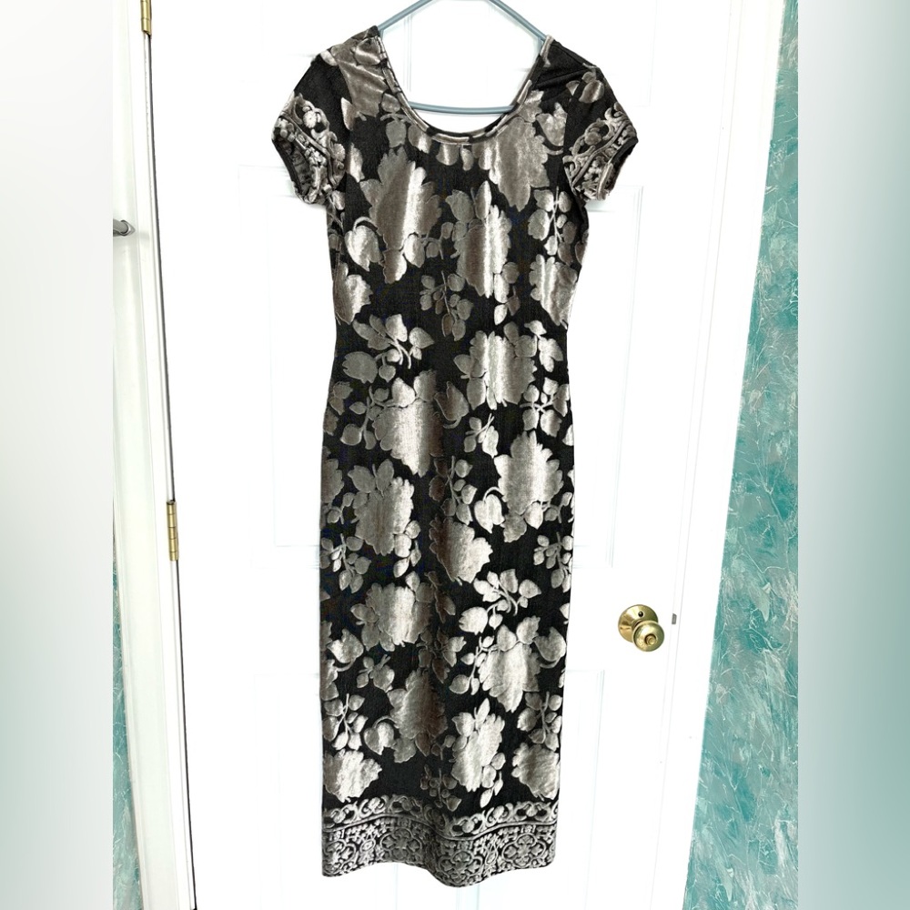 Vtg Velvet Maxi Dress